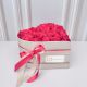 Caja de rosas en forma de corazon 